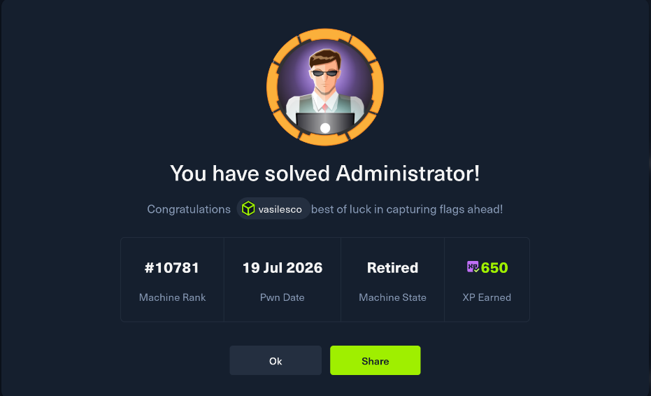 HTB Administrator preview