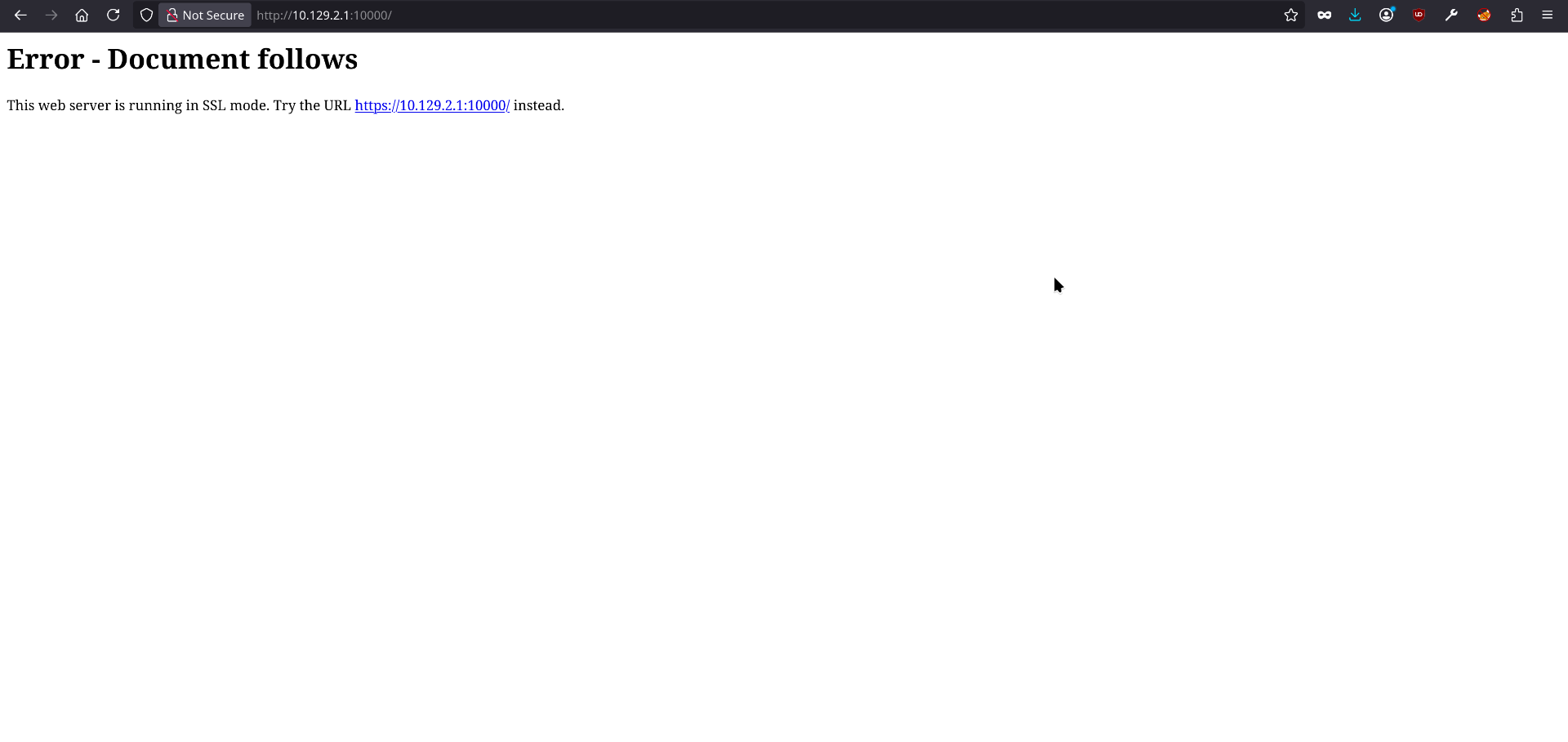 Webmin redirecting HTTP to HTTPS